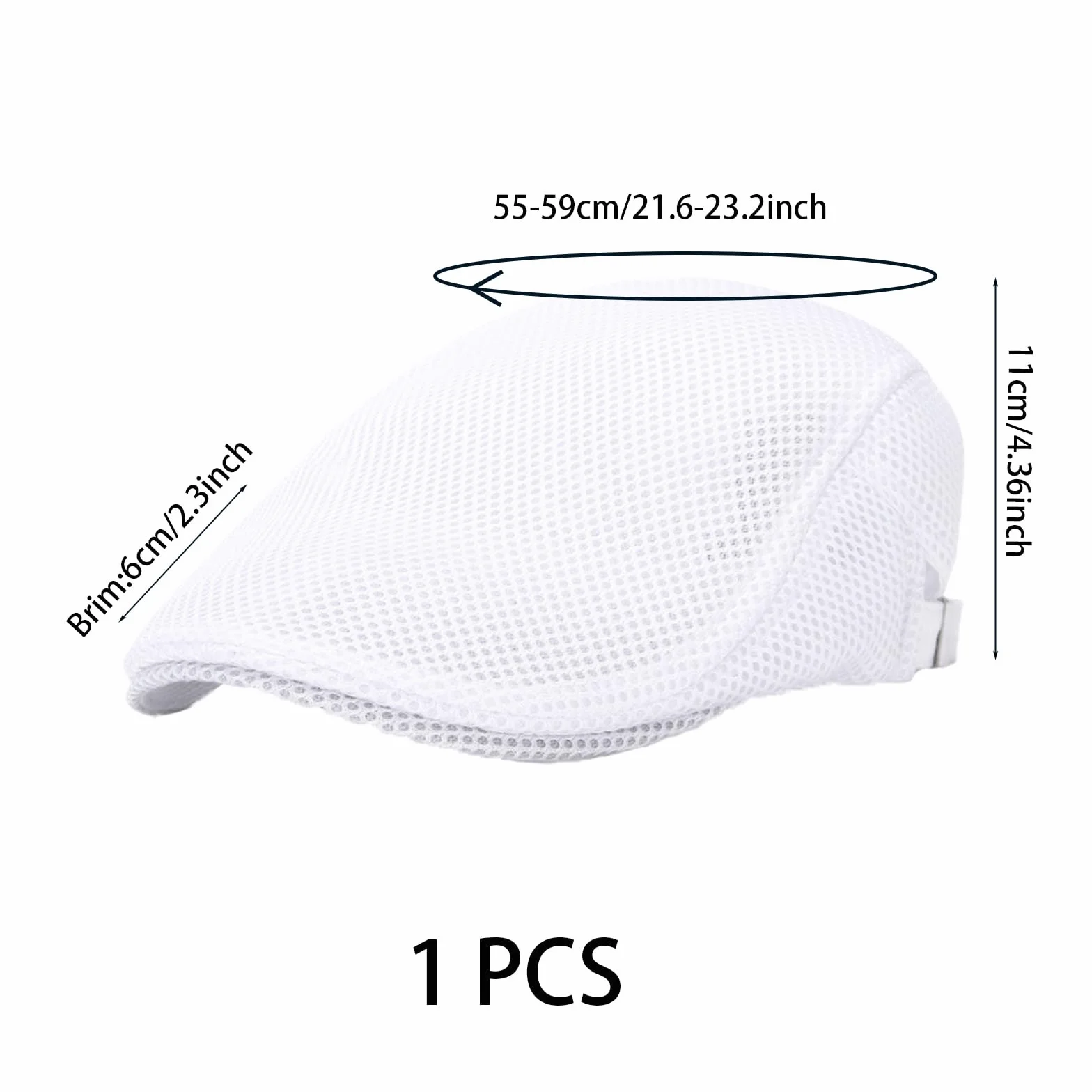 Casquette Beret Homme Ete Blanche Acrylique Respirant Confortable