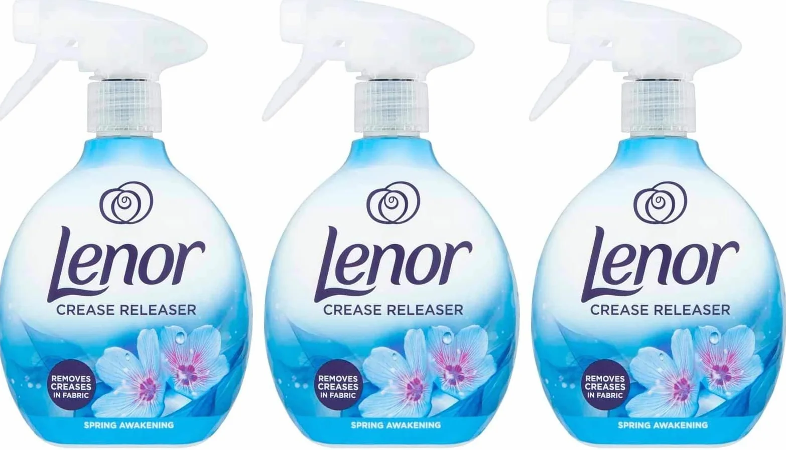 Lenor Lot de 3 vaporisateurs anti-plis pour éliminer les plis dans le tissu Parfum éveil du printemps 3 x 500 ml