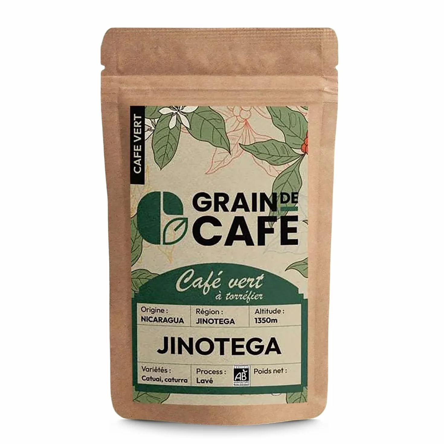 Graindecafé - Café Vert En Grain Origine Nicaragua 1kg – 100% Arabica Non Torréfié | Café Brut à Torréfier Maison | Idéal Machine À Grain Une Fois Torréfié | Grains Riche Et Aromatique