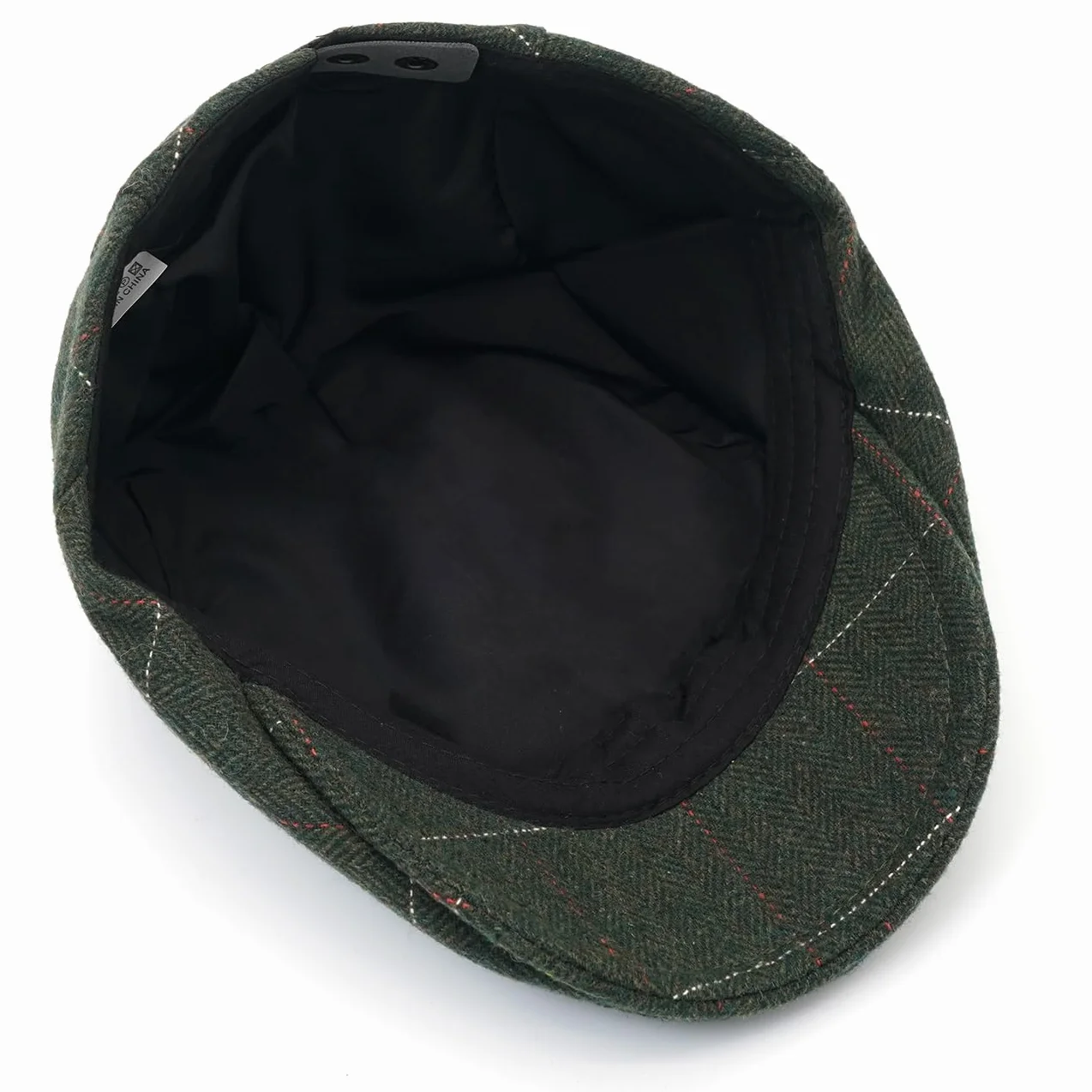 Casquette plate en tweed pour homme - Casquette de golf - Béret irlandais
