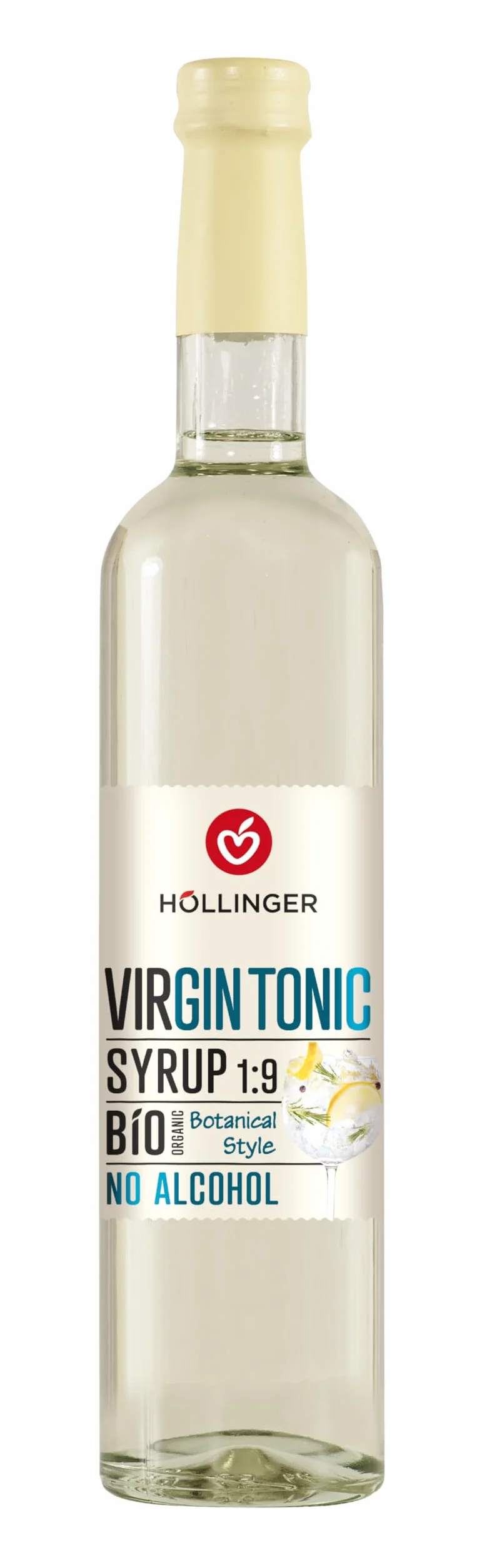 Höllinger sirop à cocktail bio Virgin Tonic - Vegan, bouteille en verre 3x500ml - cocktail sans alcool