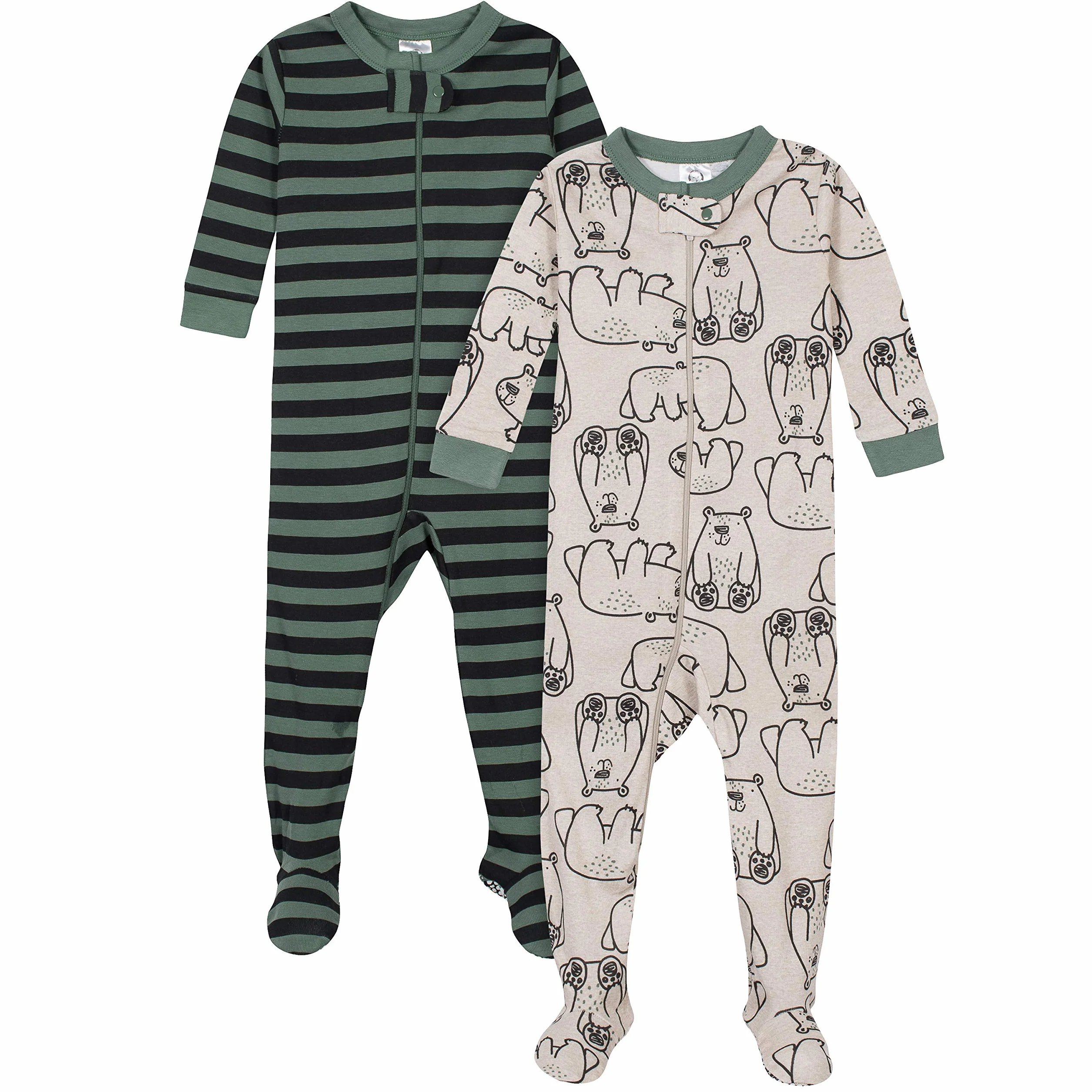 Gerber 2-Pack Pantoufles Pyjama Pied pour Bébé Fille et Bambin