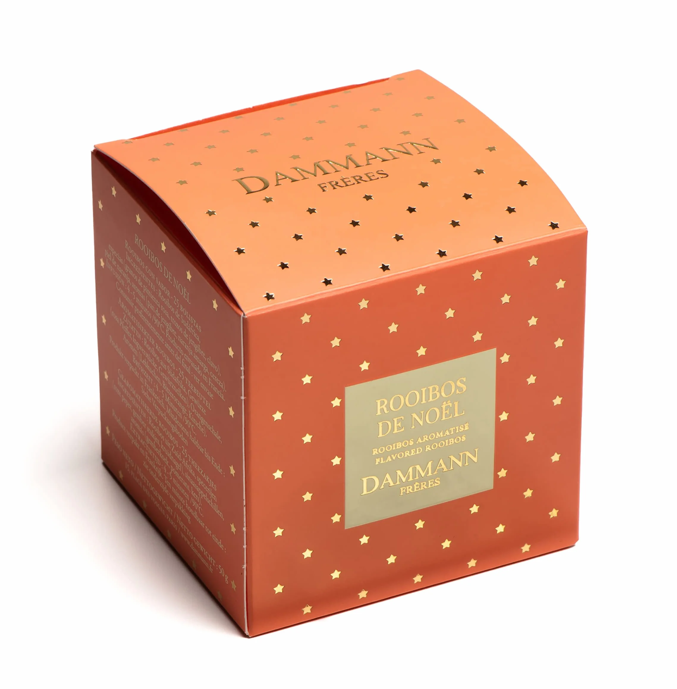 Thé de Noël, Thé Rooibos à l'Orange et Épices, Paquet Cadeau, 50g - Dammann Frères