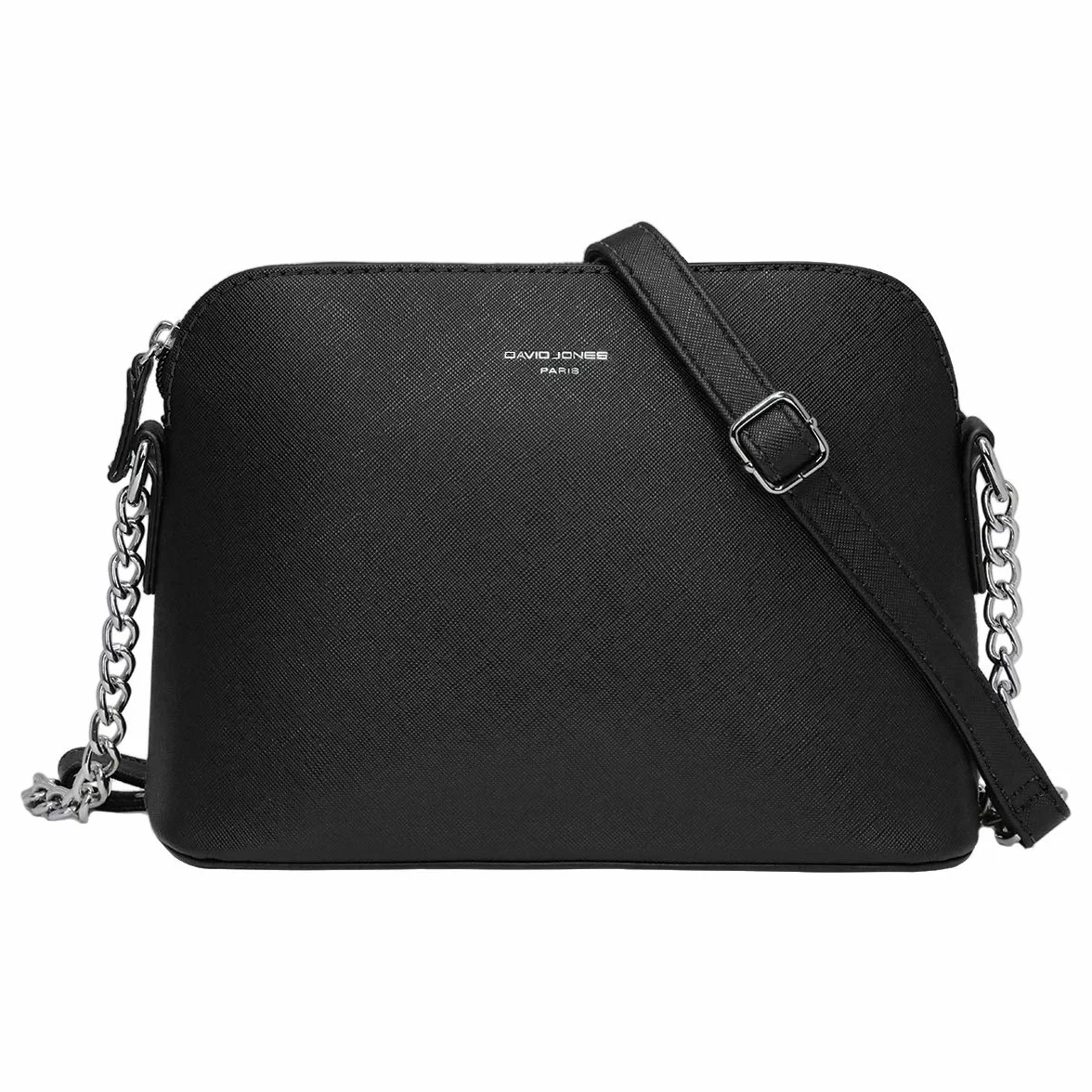 David Jones Sac à Main Femme Cuir PU Rigide Chaîne Argentée