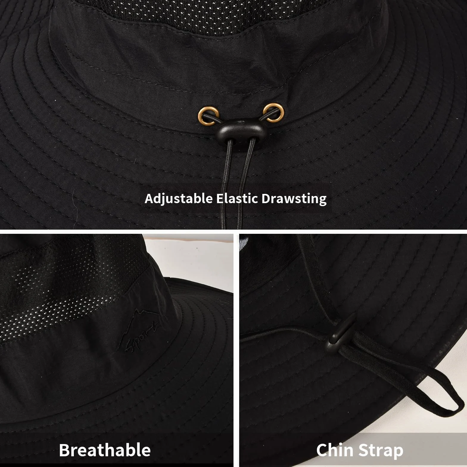 Rosoz Chapeau de pêcheur UPF 50+ Homme Randonnée Safari Tropical Camping Pêche Voyages Plage