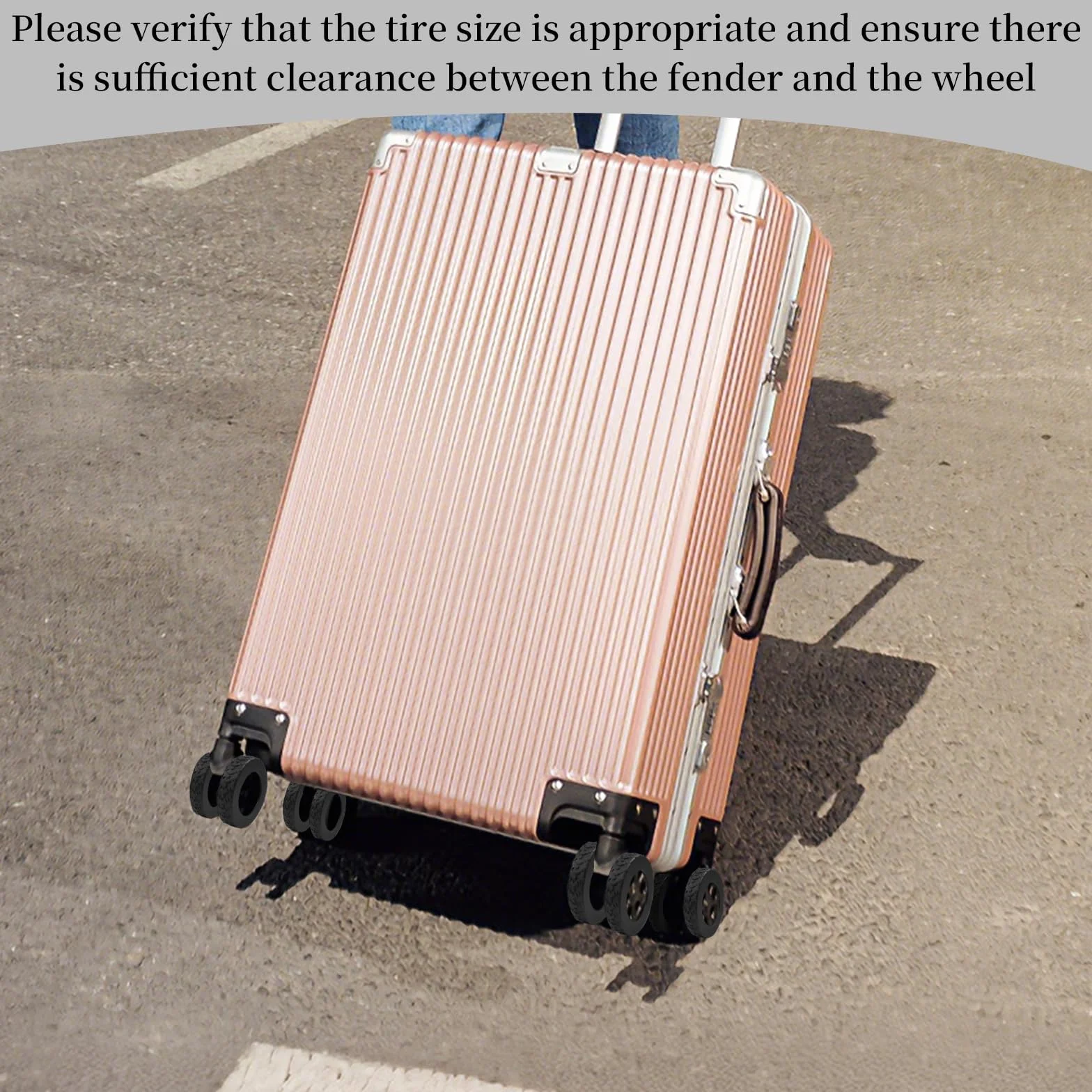 Housses de Roulettes de Valise en Silicone, 8 Pièces, Protège Roues pour Bagages et Chaises de Bureau