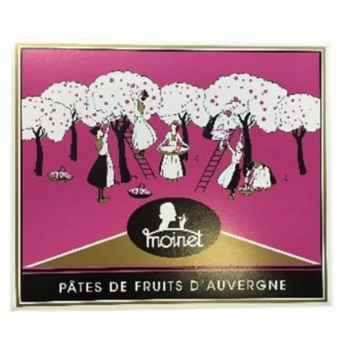 Pâte de fruits d'Auvergne 1kg Moinet à déguster seul ou à partager ! Saveurs : Framboise, Abricot, Orange, Prune et Cassis
