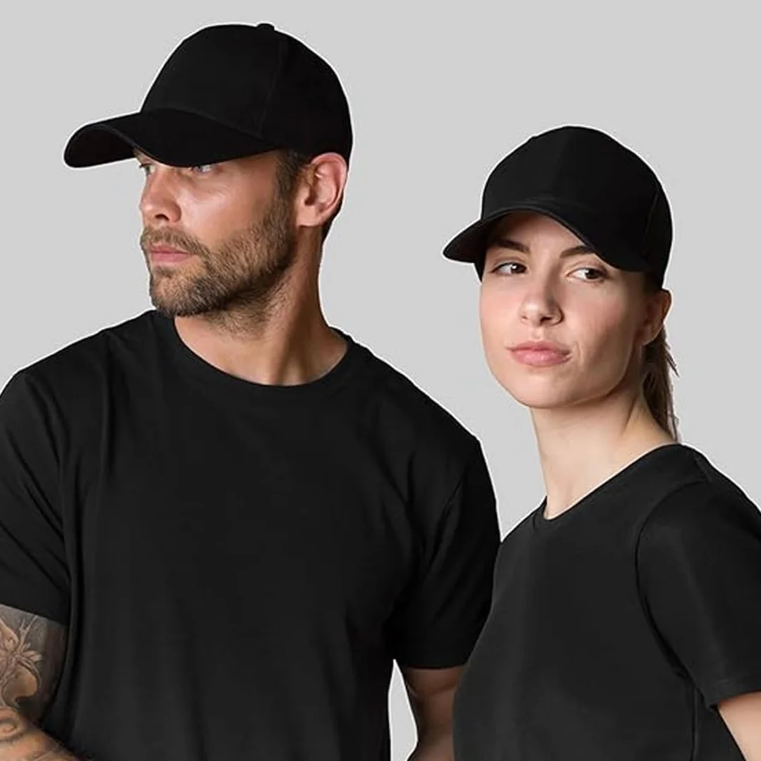 Casquette Enfant Réglable Protection UV Coton Noir Taille M