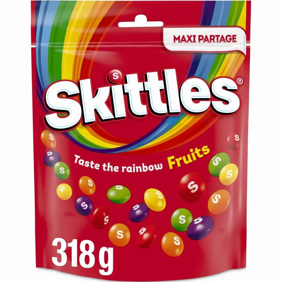SKITTLES - Bonbons au goût Fruits - Sachet de 318g
