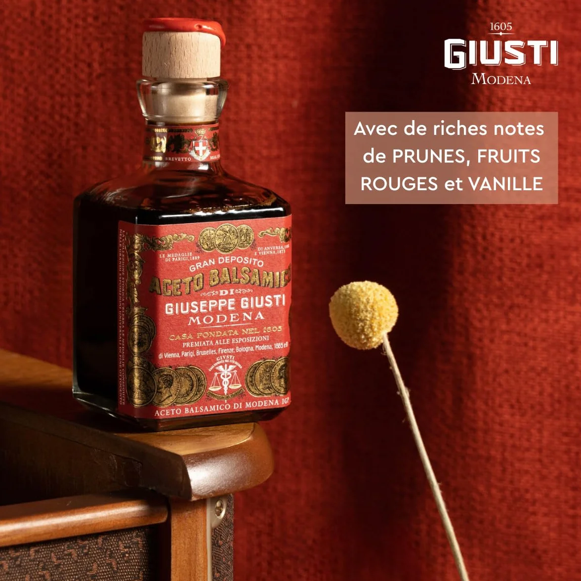 Giusti - Vinaigre Balsamique de Modène IGP 3 Médailles d'or - 250ml Cubica
