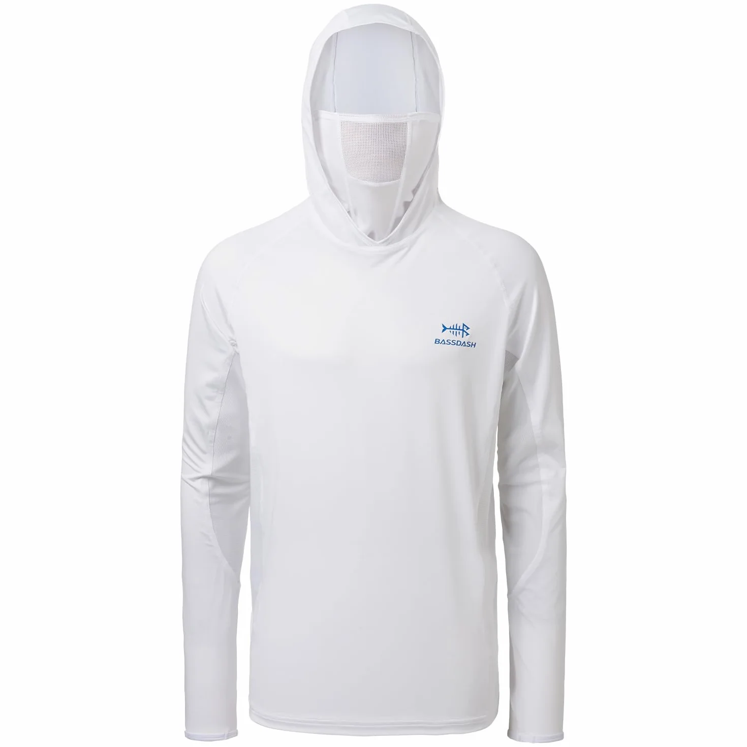 Bassdash Chemise de pêche UPF 50+ UV Masque Manches Longues Homme