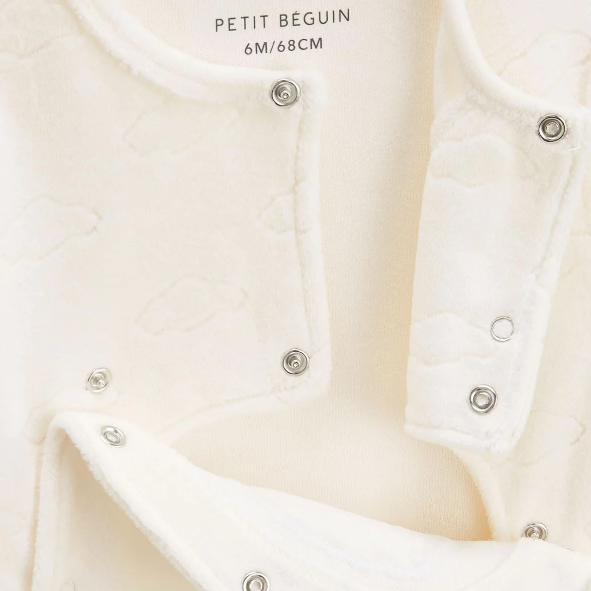 Petit Béguin Pyjama bébé velours ouverture pont Câlins