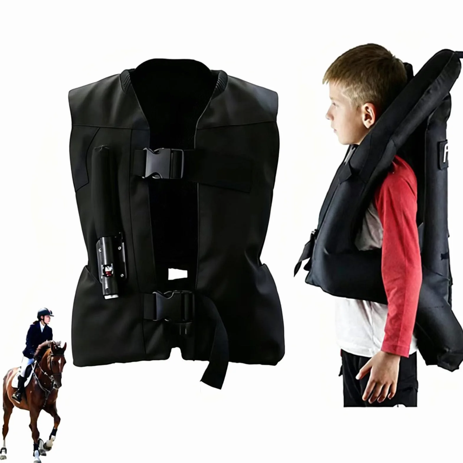 Gilet Airbag D'Équitation Adultes Réglable 4 Saisons