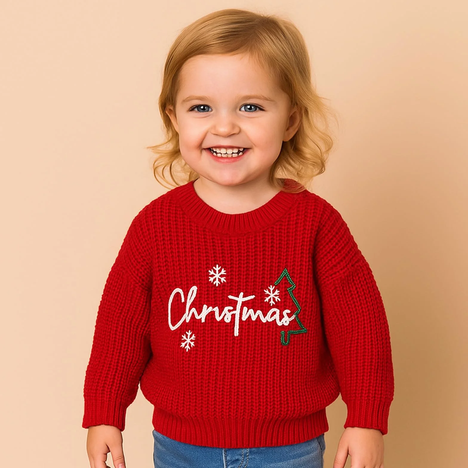 Winmany Pull de Noël tricoté pour bébé - Vêtements automne hiver