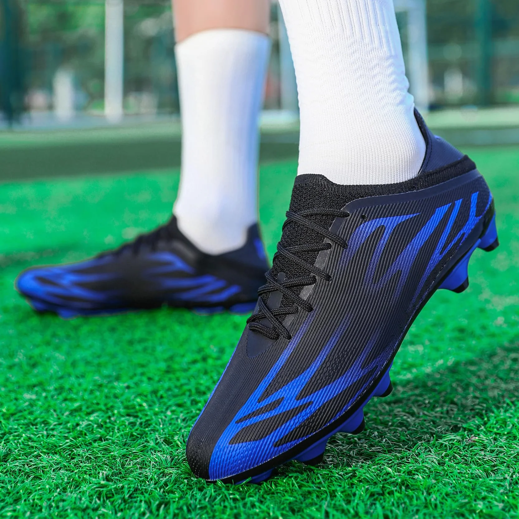 Chaussures de Football Homme Crampons Futsal Professionnel Athlétisme Entrainement