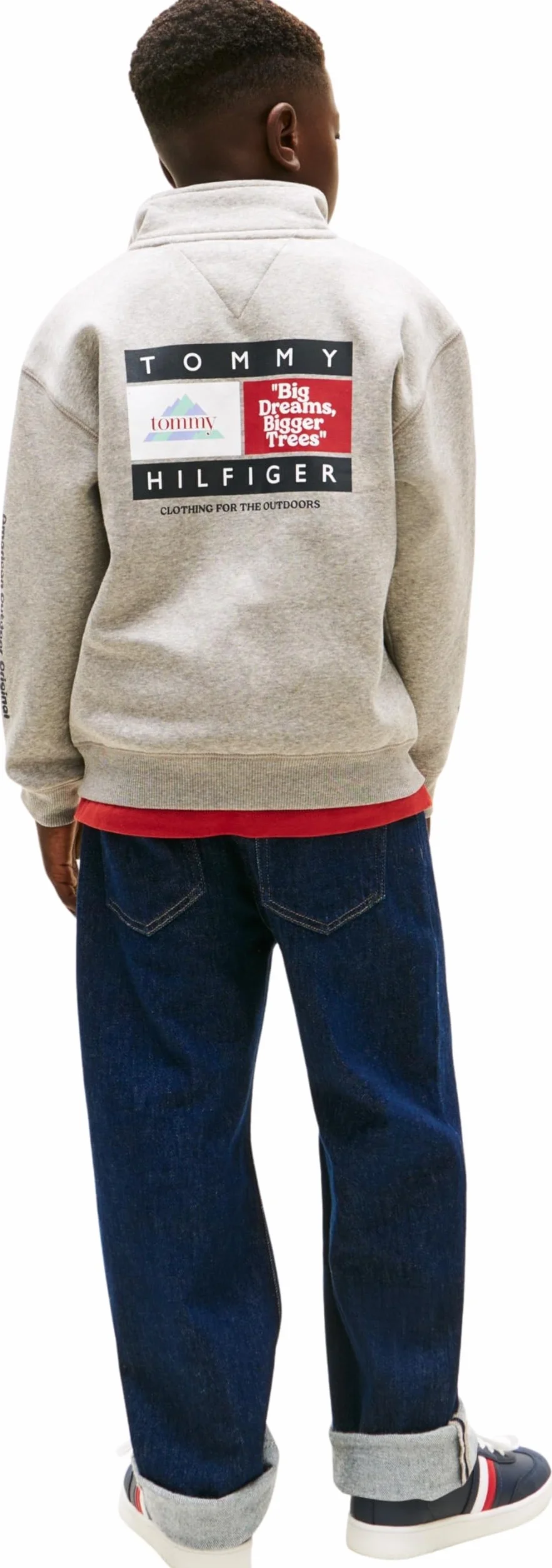 Tommy Hilfiger Multi Print Half Zip Sweatshirt Garçon