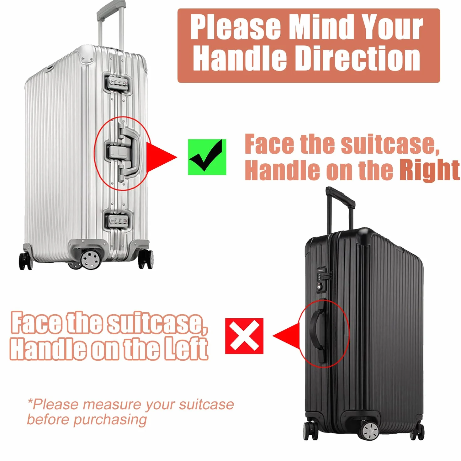 Housse de Valise Transparente en PVC, Protection Imperméable pour Bagages