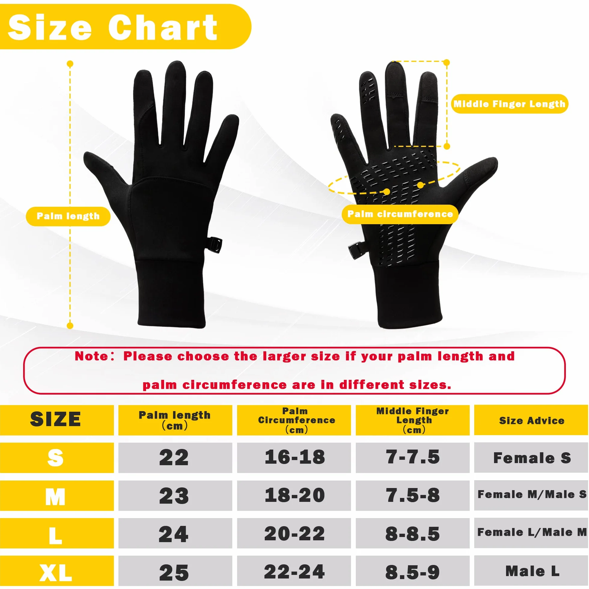 Gants de Course écran Tactile Coupe-Vent Antidérapant Cyclisme Vélo Conduite Sportive