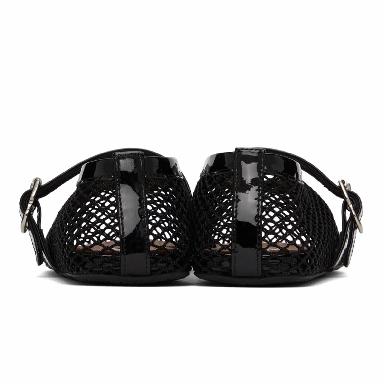 Ballerines plates en maille pour femme avec sangle à boucle confortables