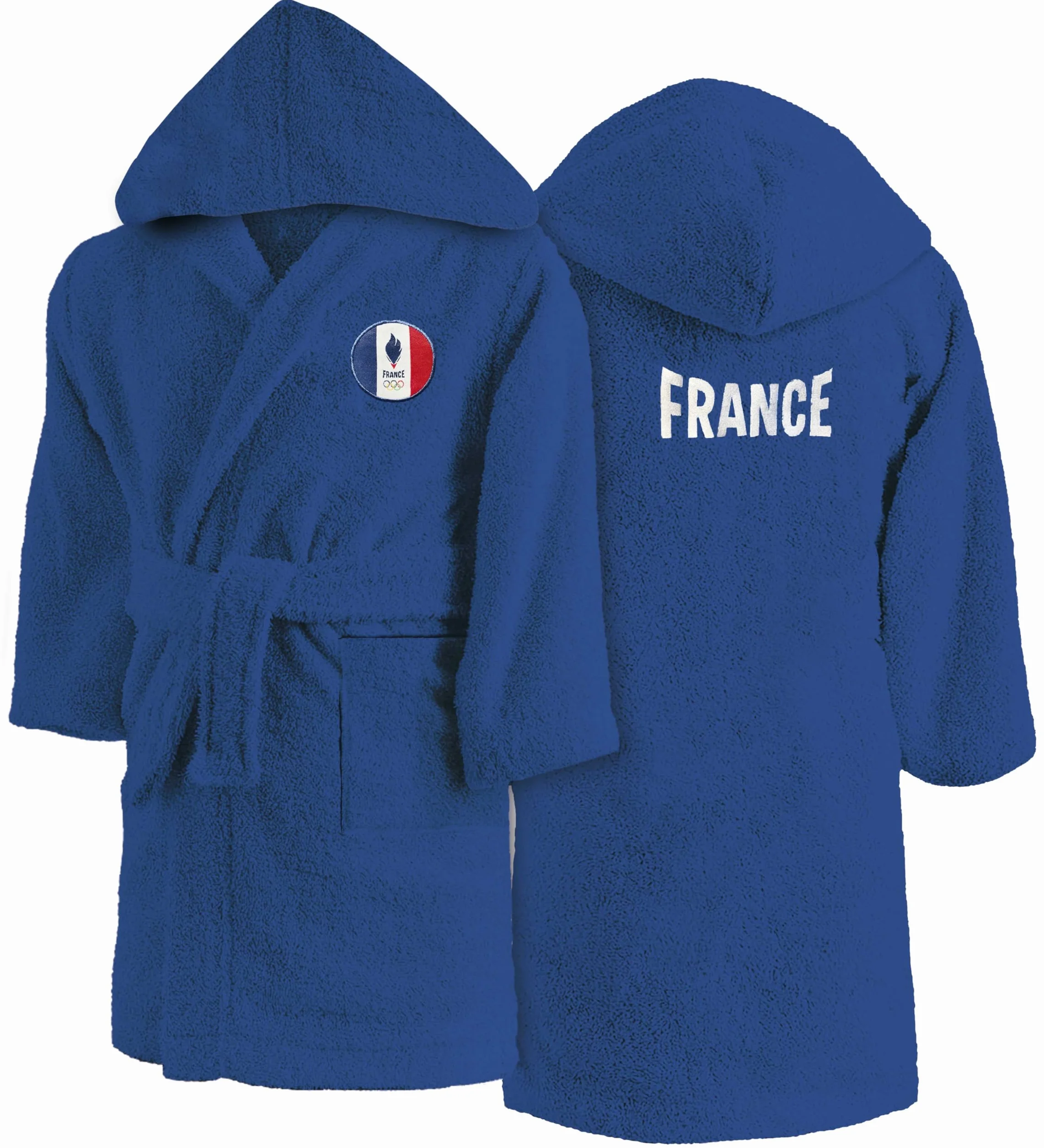 OMYDREAM PARIS Peignoir Enfant 100% Coton OEKO-TEX Taille 6/8 ans Bleu