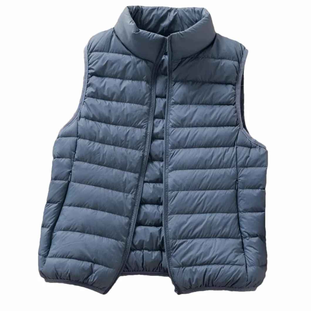 Veste Sans Manches Duvet De Canard Blanc Femme Gilet Pliable