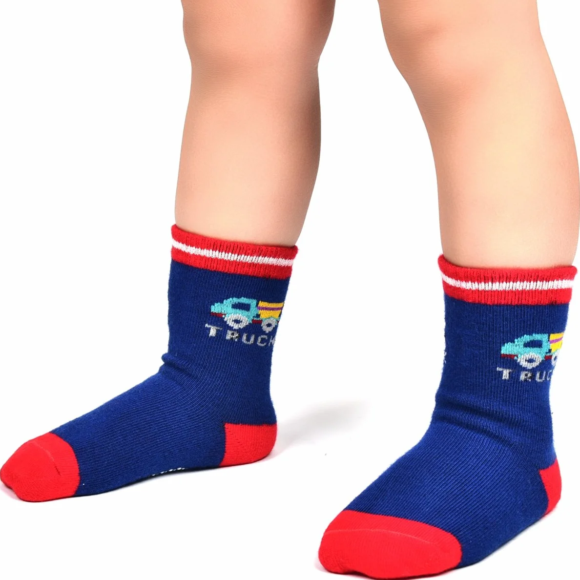 Chaussettes Bébé Garçon Antidérapantes en Coton, 12 Paires Nouveau-nées