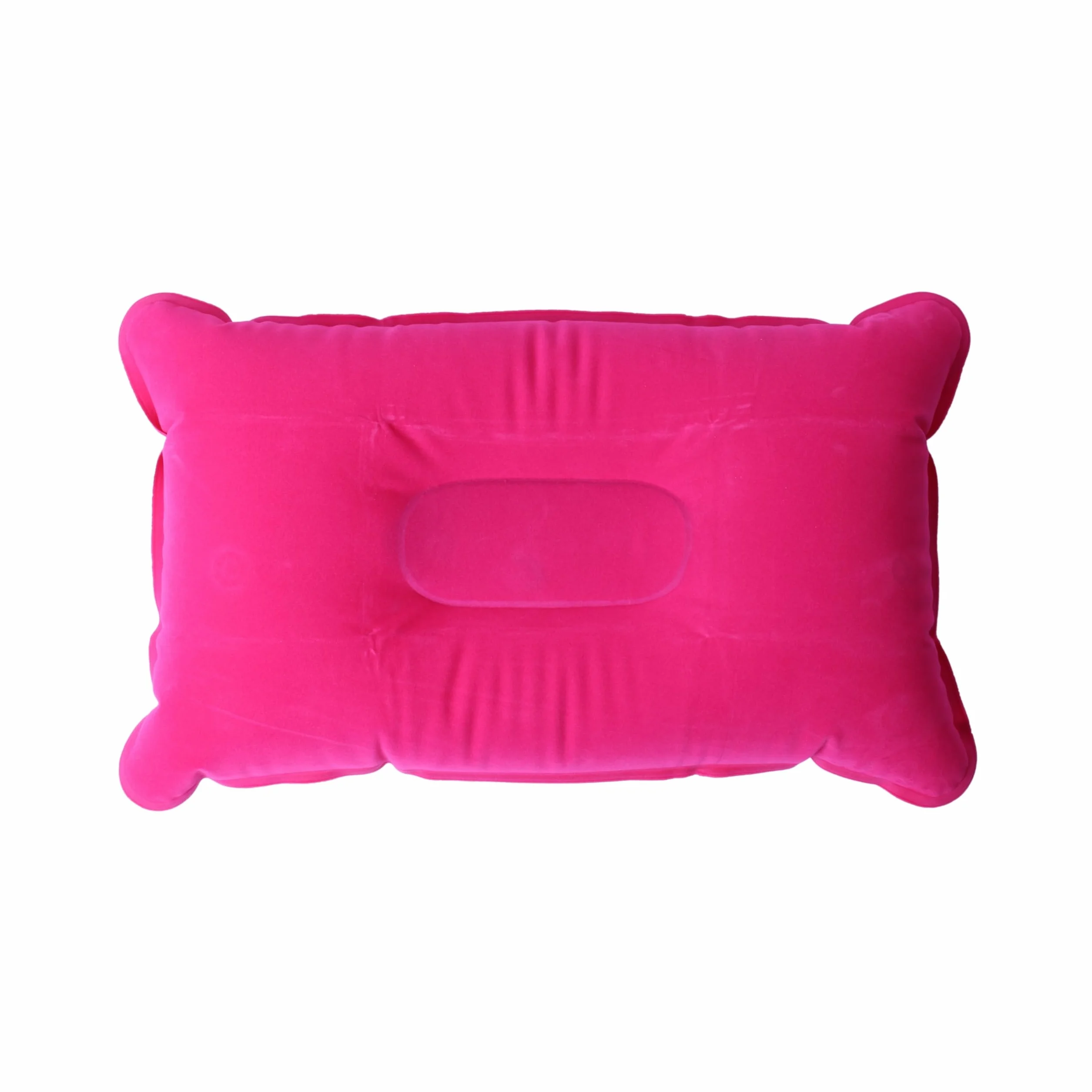 Coussin de Voyage Gonflable 38 x 24 cm Fuchsia Confort Soutien Cou Avion Voiture Train