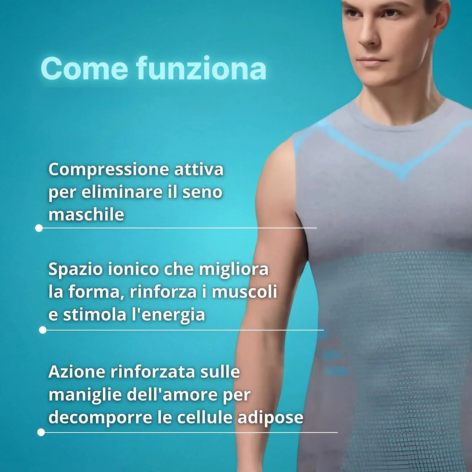 Lumoria Debardeur Homme Tshirt Ventre Plat Compression Tissu Léger Respirant Extensible Athlétisme Course Entraînement