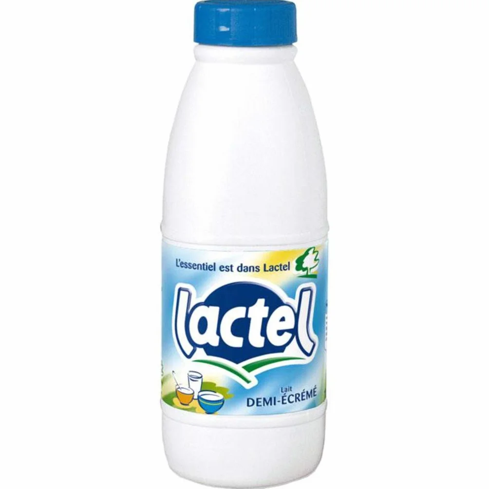 Lait Lactel Vitamine D demi-écrémé 1L (lot de