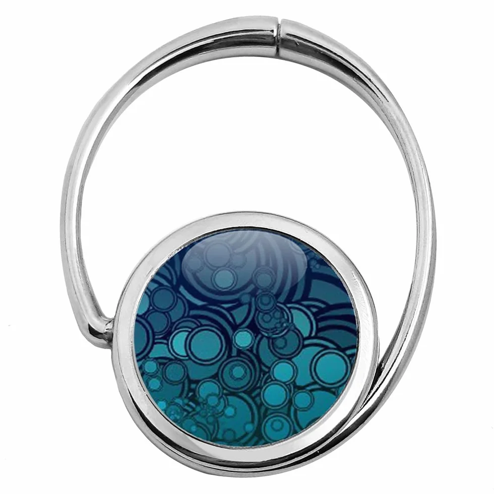 Accroche Sac Pliable Psychédélique Bleu Taille unique