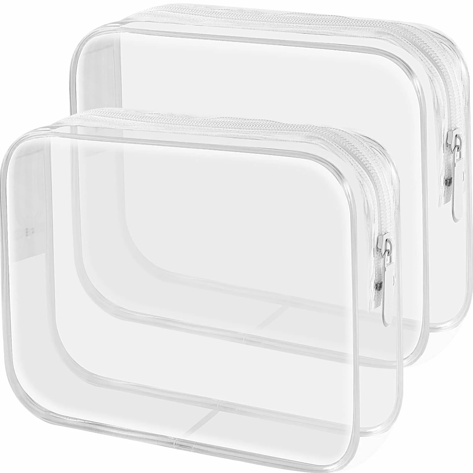 Lermende Lot de 2 Trousses de Toilette Transparentes TSA Voyage Taille 3-1-1