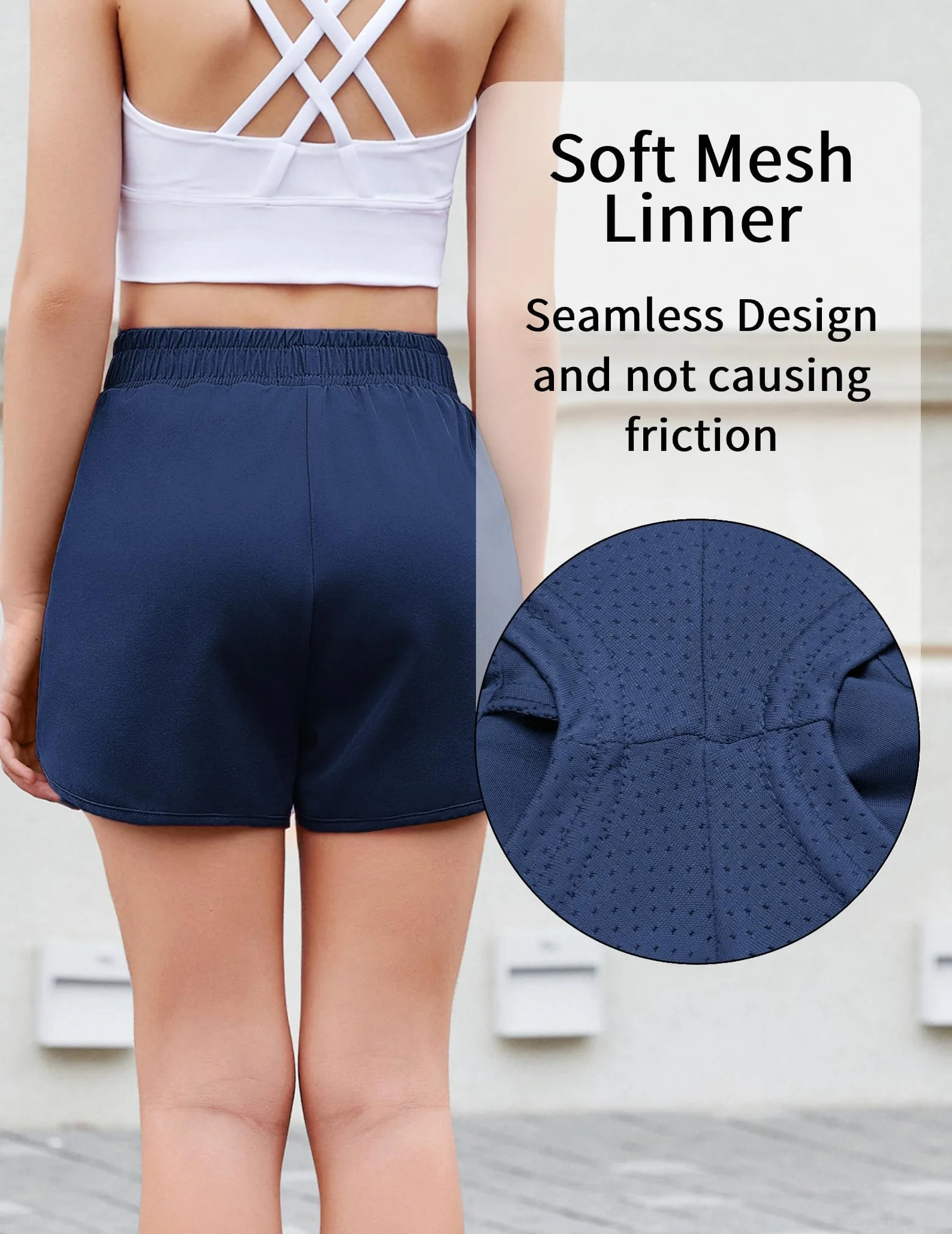 Arshiner Shorts de Sport pour Fille d'Été Taille Haute avec Poches Zippées 5-14 Ans