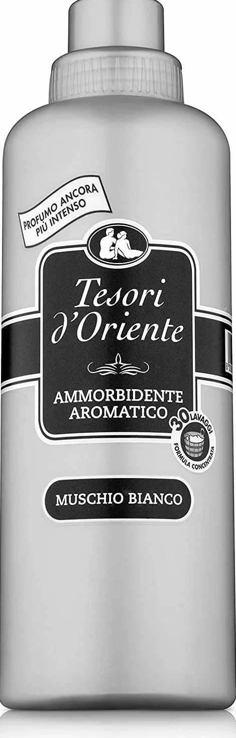 Tesori d'Oriente Lot de 6 Assouplissants Parfumés Musc Blanc 750 ml Formule Concentrée