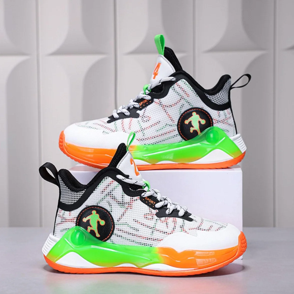 Chaussures de Basket-Ball pour Garçons et Filles de Sport et Course à Pied