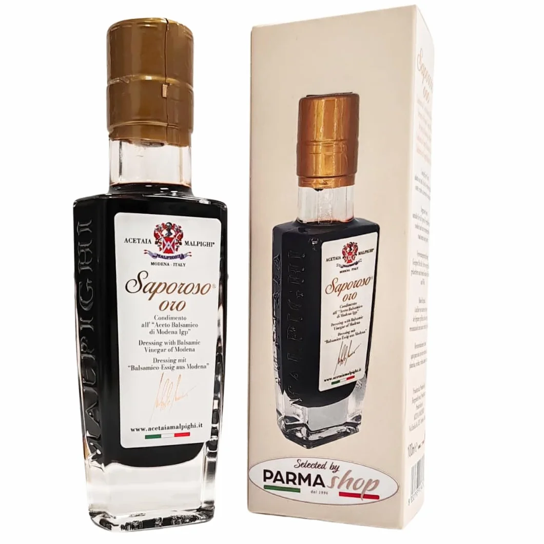 Assaisonnement au Vinaigre Balsamique de Modène IGP - Saporoso Oro - Âgé de 8 Ans (100 ml.) - Selected by PARMAshop