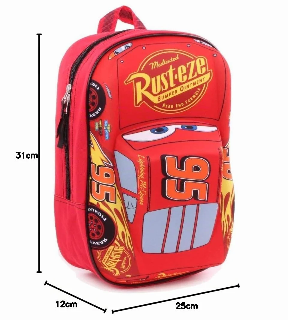 Disney Sac à Dos Lightning McQueen Voiture Effet 3D Rouge 31 cm