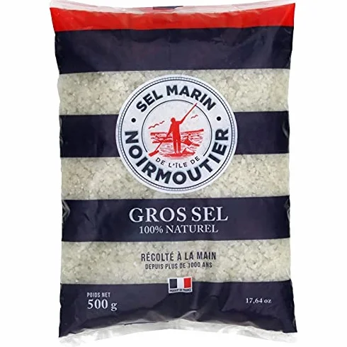 Sel Gros de Noirmoutier - Naturel et Irrésistible - Sachet de 500g Héritage Salin de Qualité Supérieure - Origine de l’Île - Option Saine. - Le Lot De 4