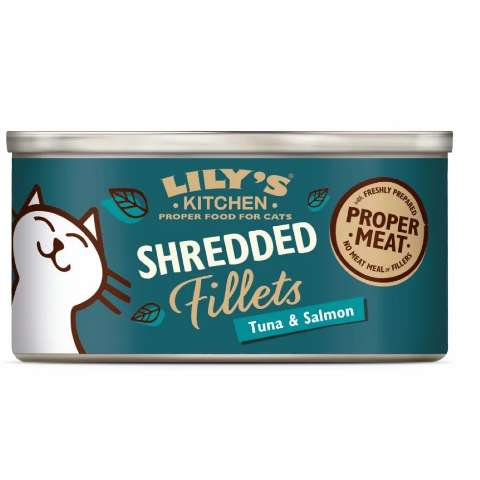 Lily's Kitchen Thon en tranches avec Saumon dans Un Bouillon Aliment Complet en boîtes pour Chats Adultes 70g