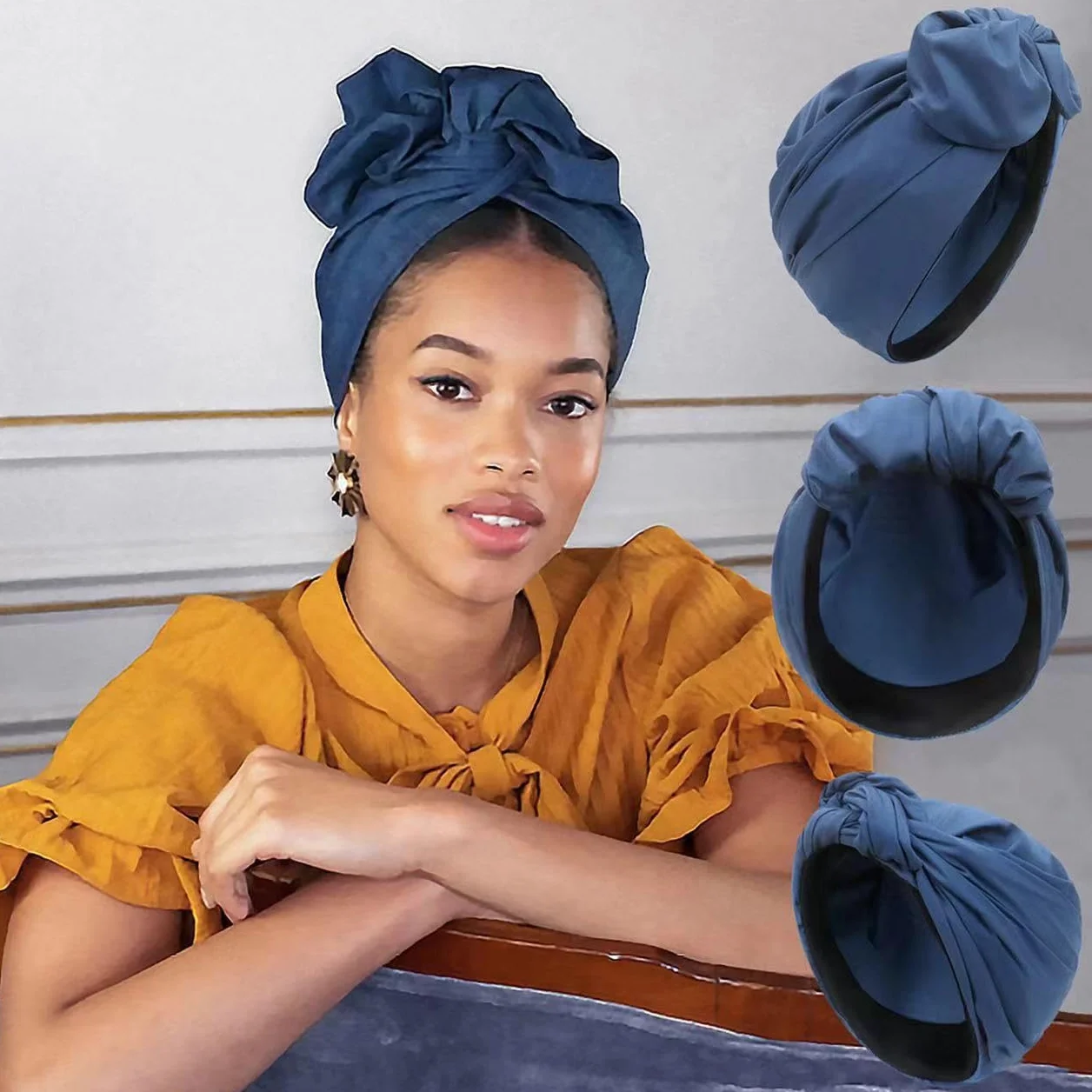 Pluto & Fox Bonnet Casquette pour Femmes Croix Turban Retro Bandeaux Tête Ornement en Fil