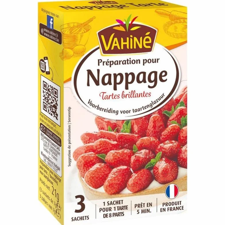 Vahiné Préparation pour Nappage Tartes Brillantes par 3 Sachets de 7g (lot de 5 soit 15 sachet