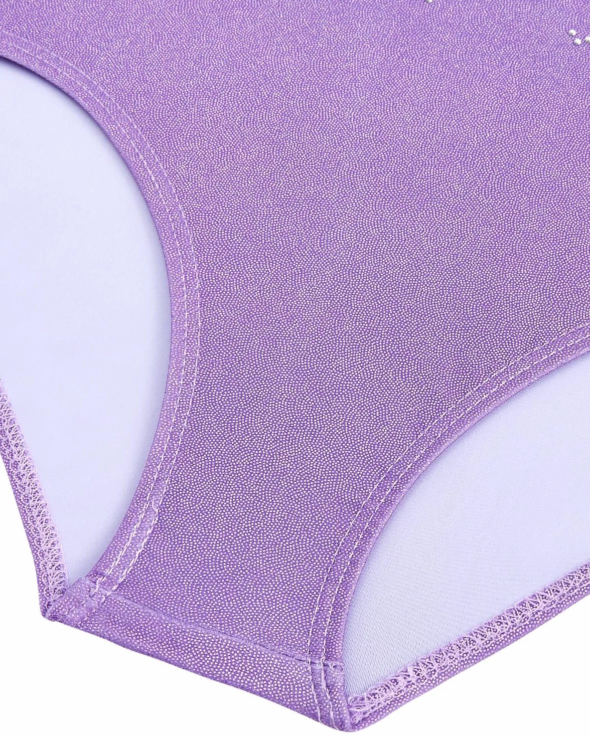 Gogokids Ensemble de Gymnastique Sans Manches 3 Pièces pour Filles avec Short Strass Design Croisé, Tenues Scintillantes Ballet 3-12 Ans