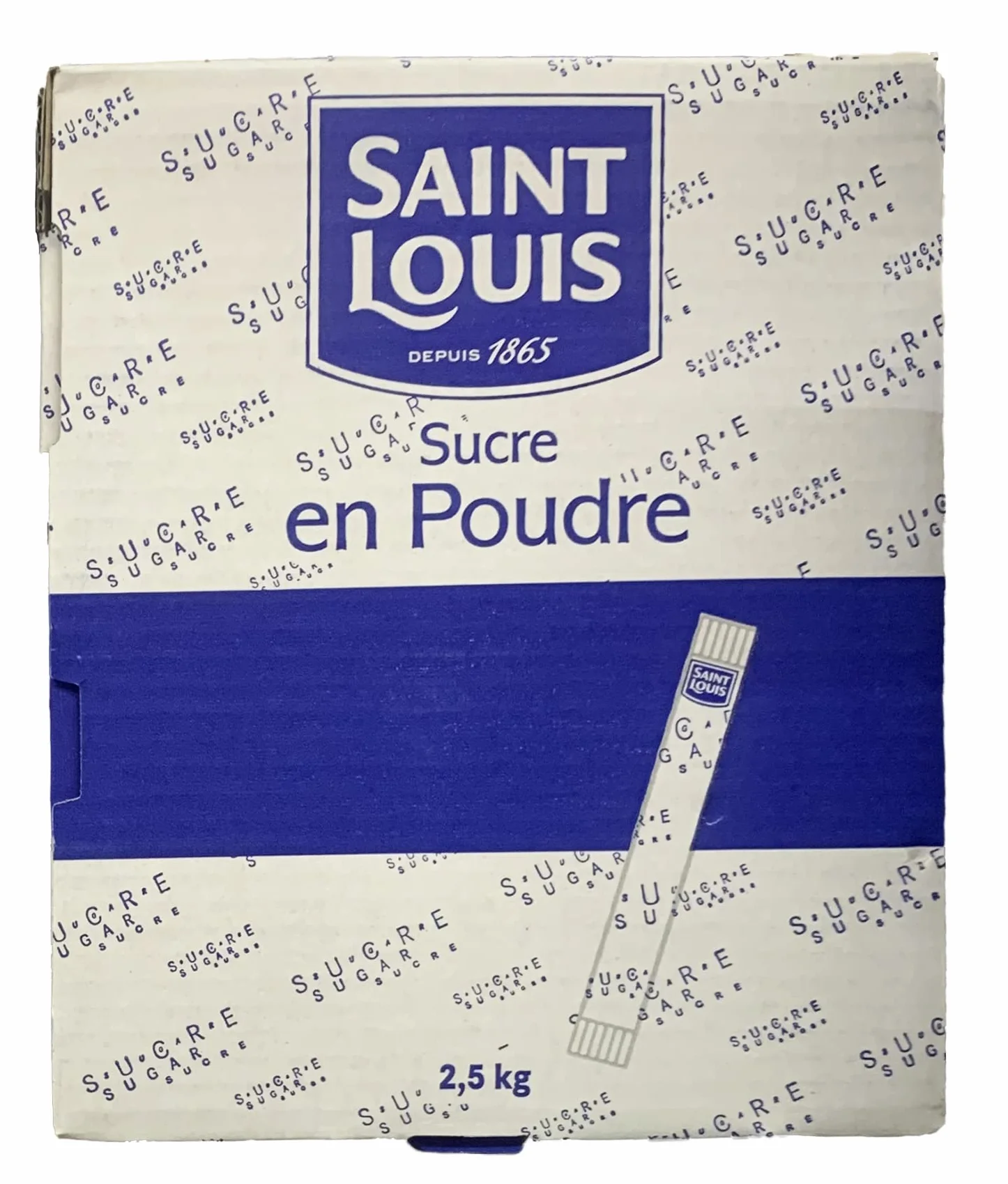 Saint Louis Sucre en Poudre les Bûchettes de 5g - Carton de 2,5kg - Lot de 1, 2, 3 et 45 Cartons - Livraison Gratuite France - Expédition par la Sté Bo Time (1)