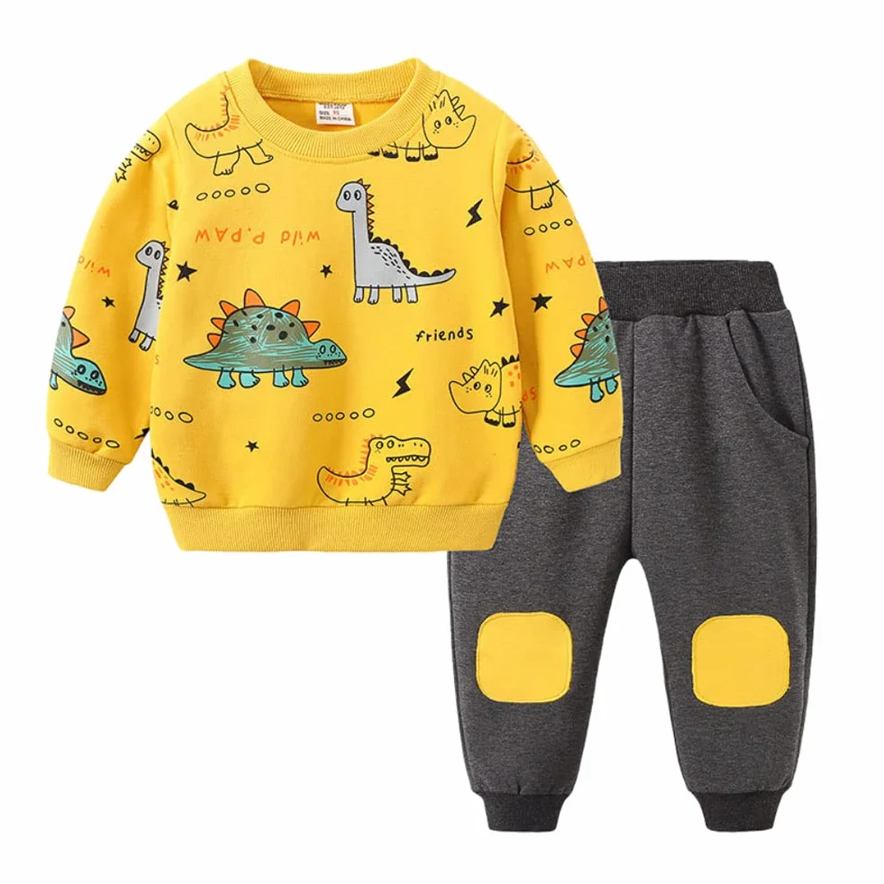 FedMois Ensemble Bébé Garçon 2 Pièces Sweat Pantalon Survêtement Sport Manches Longues 1-6 Ans