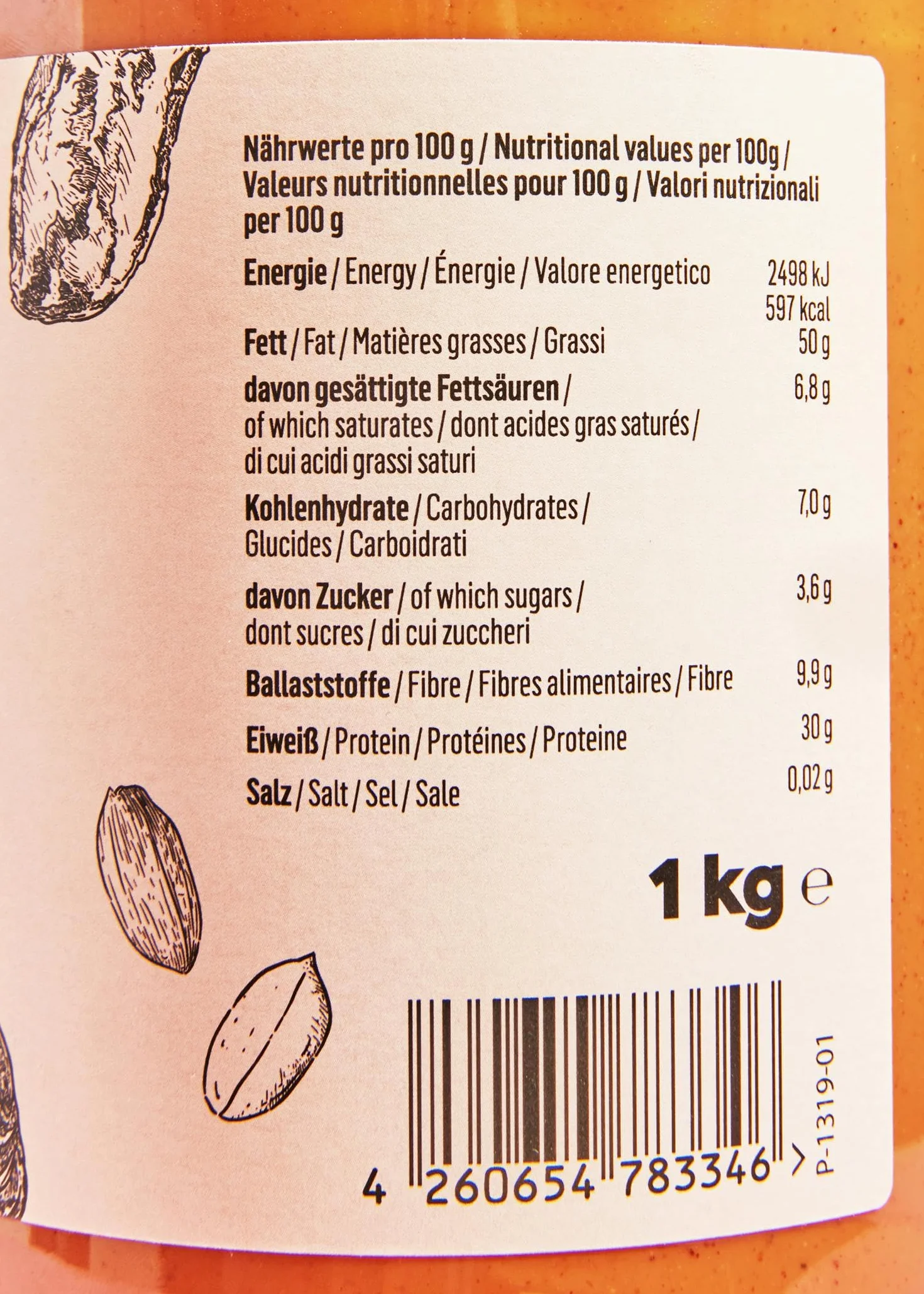 KoRo - Purée de cacahuètes - 2 x 1 kg - Consistance crémeuse - Sans sucre ajouté - Fabriquée à partir de cacahuètes torréfiées 100% sans graisse.