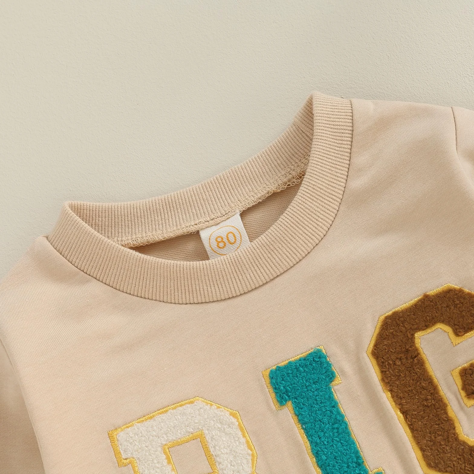 Carolilly Big Brother Little Brother Sweat-shirt col rond imprimé lettre assortie