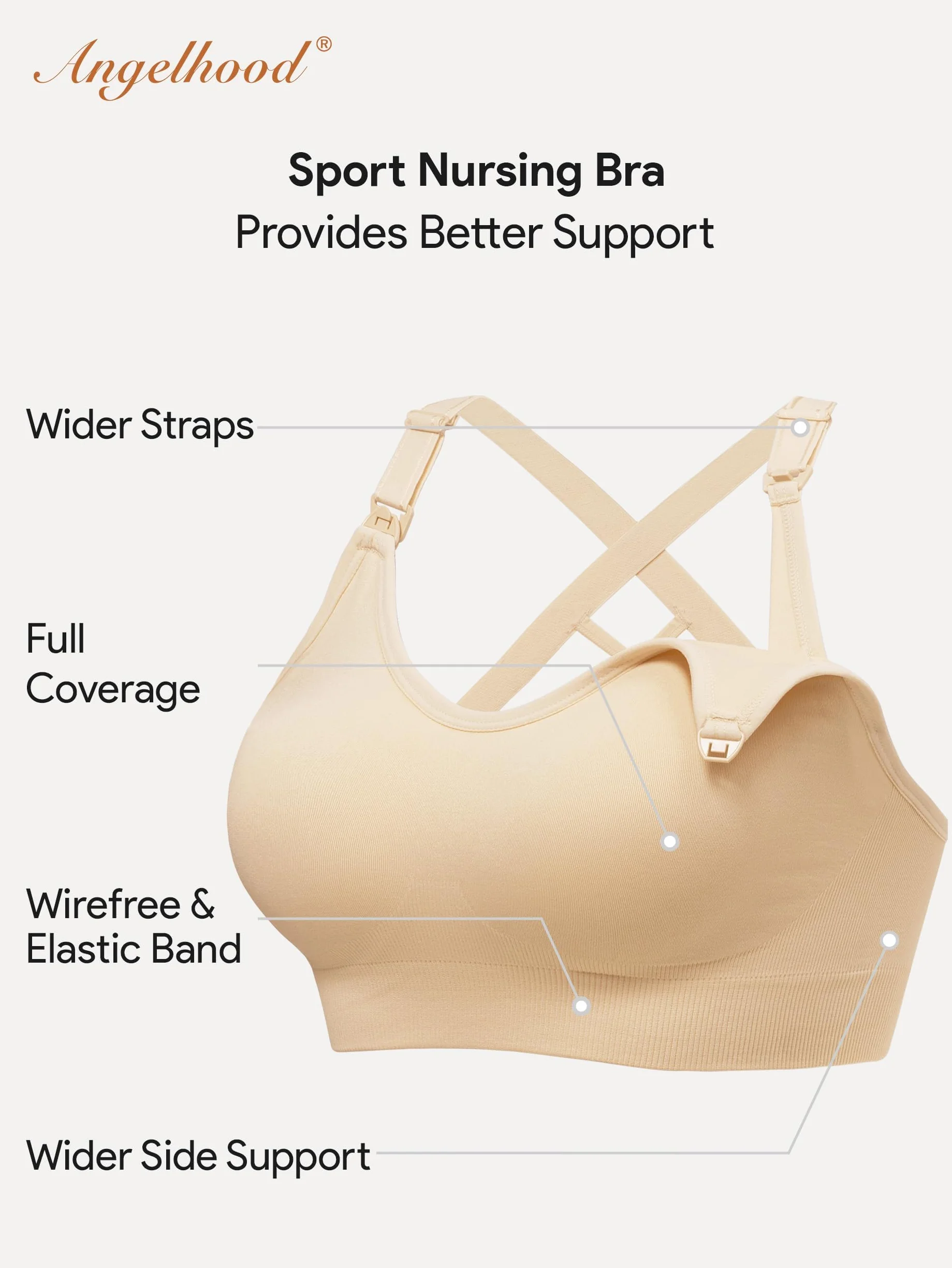 Soutien-Gorge d'allaitement sans Couture Bustier de Grossesse HBselect pour Femmes