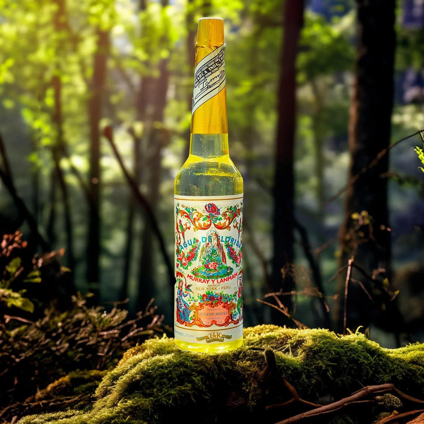 2 Eau de Floride du Pérou 100% Originale et 6 Palo Santo – Ensemble Complet de Nettoyage Spiritue