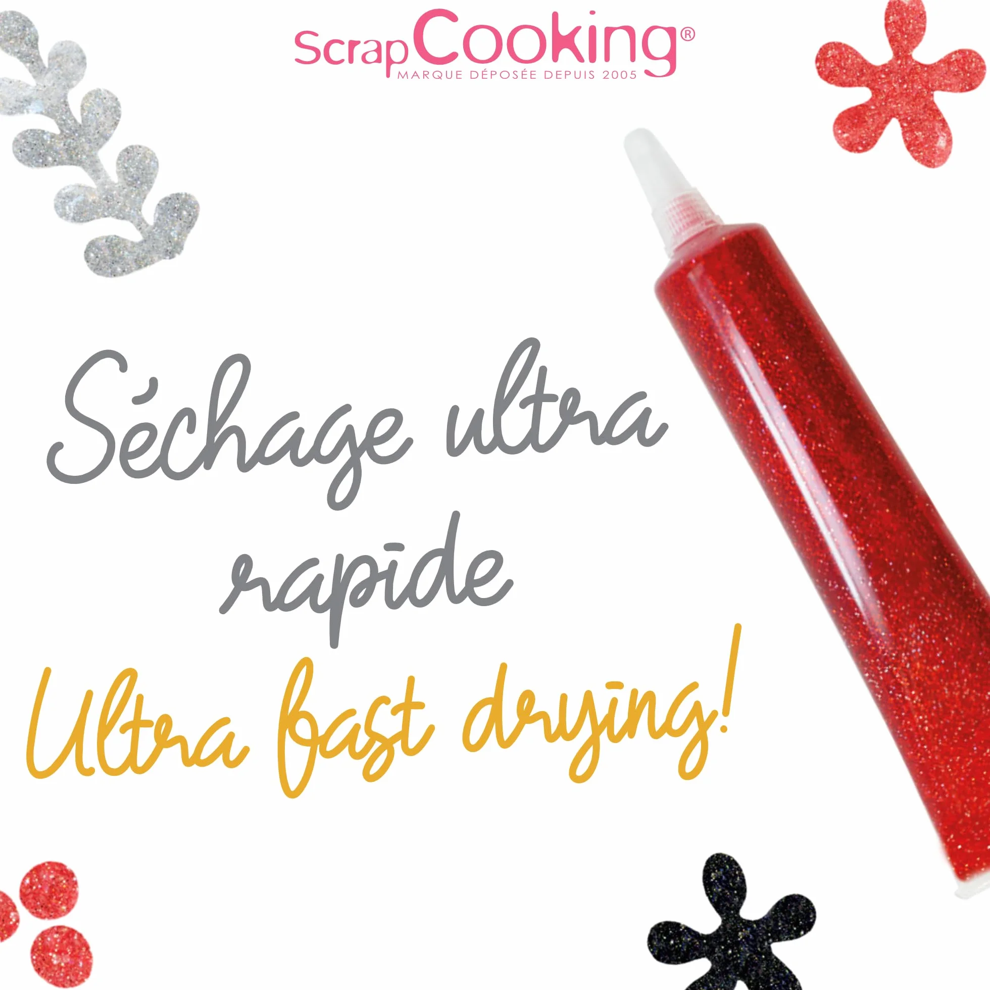 ScrapCooking - 4 Stylos Pailletés - Stylos Alimentaires Doré, Argenté, Rouge & Noir - Crayons Pâtisserie - Colorants Comestibles - Noël, Anniversaire - Écrire & Dessiner sur Gâteaux & Biscuits - 7073