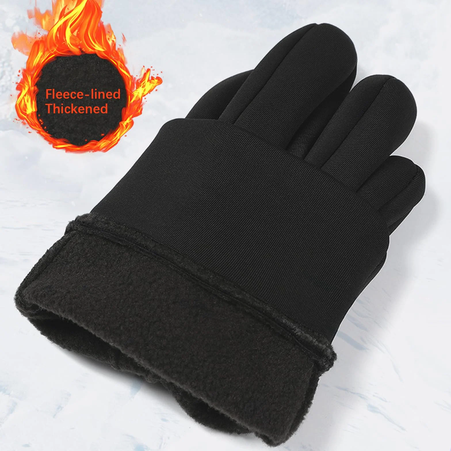 Gants Thermiques d'Hiver Imperméables Antidérapants pour Écran Tactile Enfants Course Randonnée Ski Camping Coupe-Vent