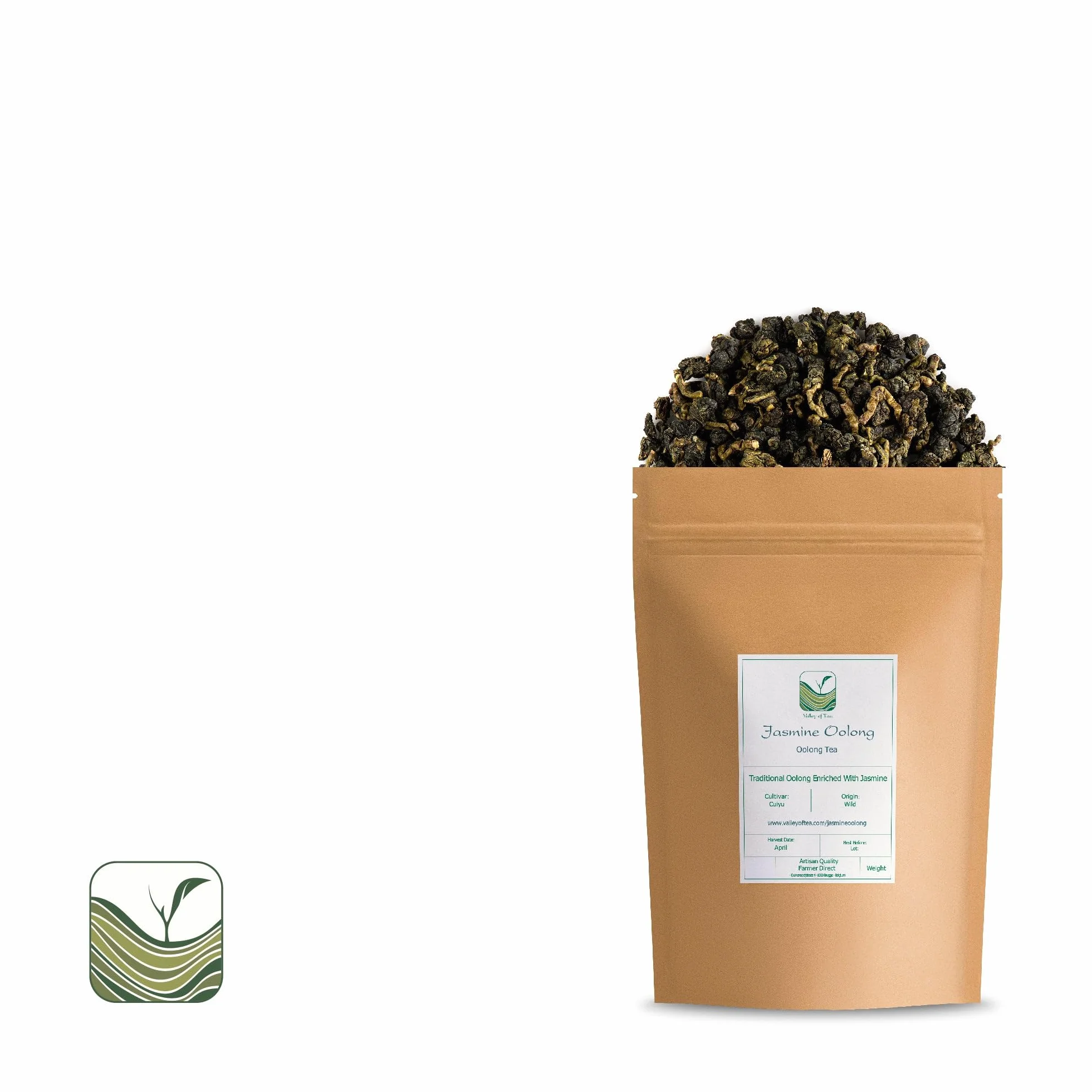Oolong au Jasmin en Vrac - Thé Roulé Artisanal en Feuilles | aux notes florales et légèrement fruitées offrant une liqueur ronde à déguster sur plusieurs infusions
